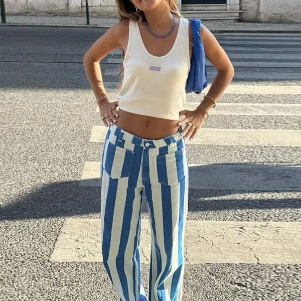 Pantalón rayas mujer