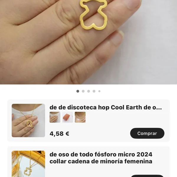 Collar oso tipo Tous