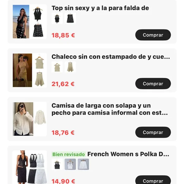 Ropa mujer topos