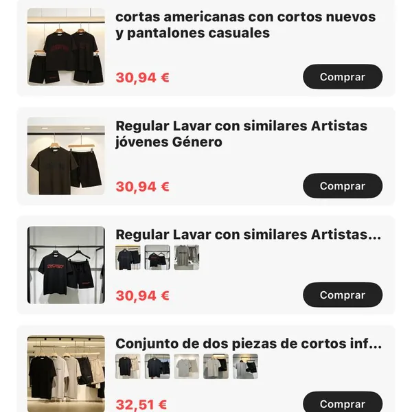 Conjunto y camisestas Essentials