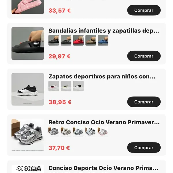 Zapatillas y chanclas niños