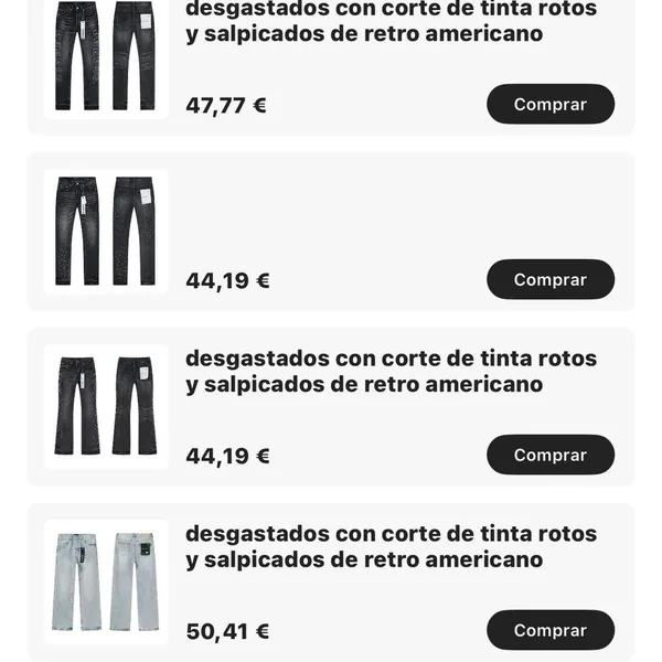 Pantalones vaqueros hombre