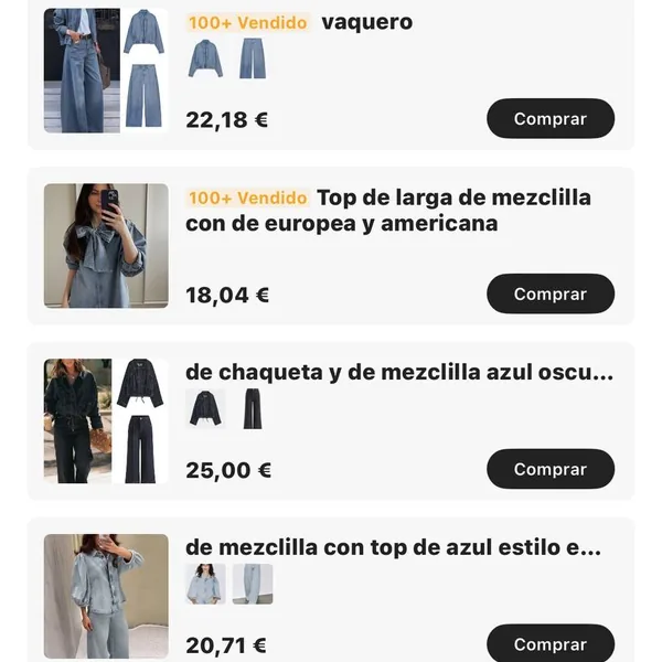 Conjunto vaquero mujer