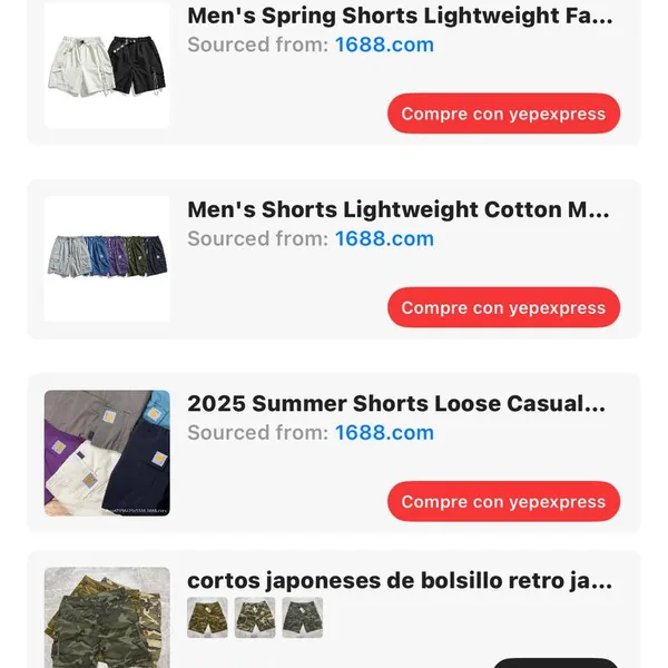 Pantalón corto hombre