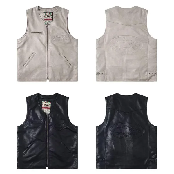 Chaleco de cuero corteiz