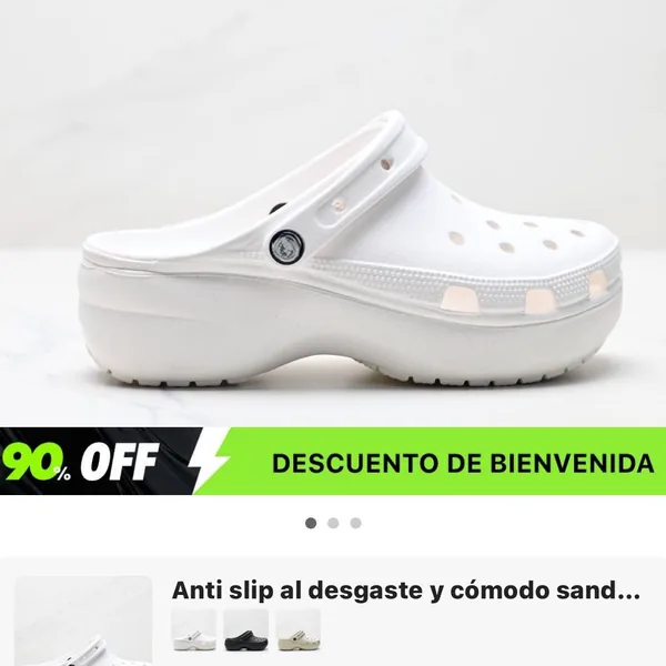 Zuecos Crocs plataforma