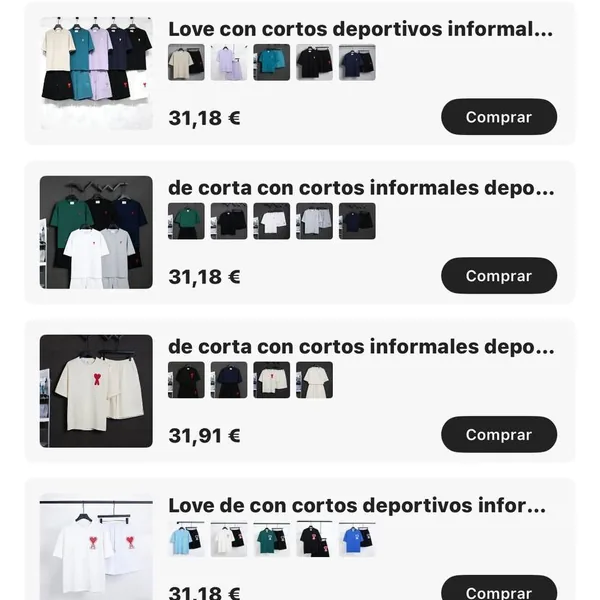 Conjunto corto Ami Paris