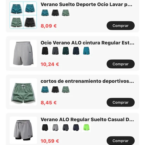 Pantalón corto deporte