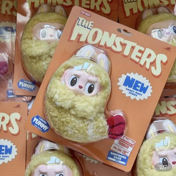 Labubu camarón/gamba colgante con bolsillo detrás