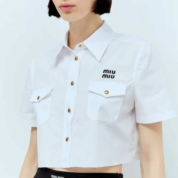 Camisa cropped Miu Miu