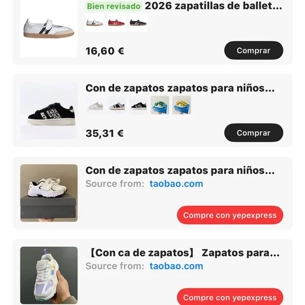 Zapatillas niños