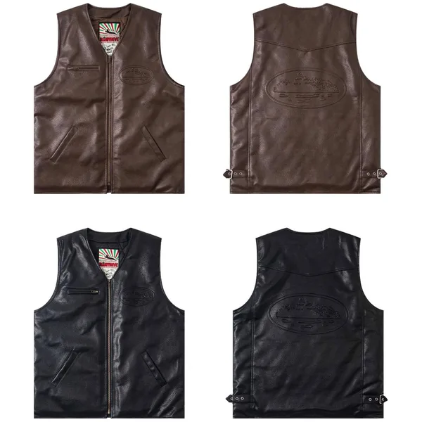 🌸 Chaleco de cuero corteiz