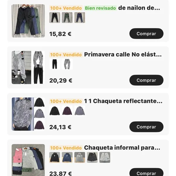 Chandal, chaqueta y pantalón tipo chubasquero