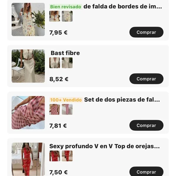 Conjunto falda mujer