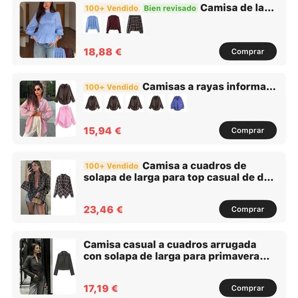 Blusa y camisa mujer